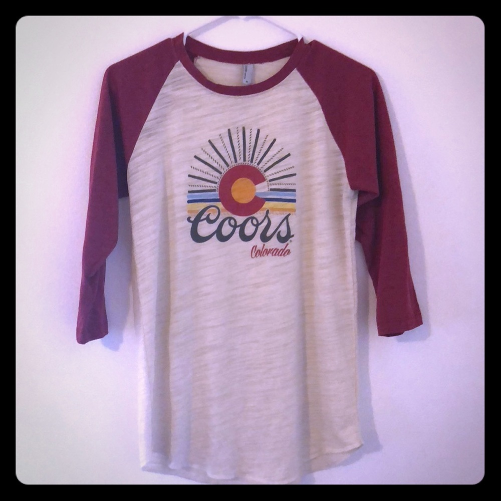 Coors Brewing 3/4 Sleeve Raglan T Shirt